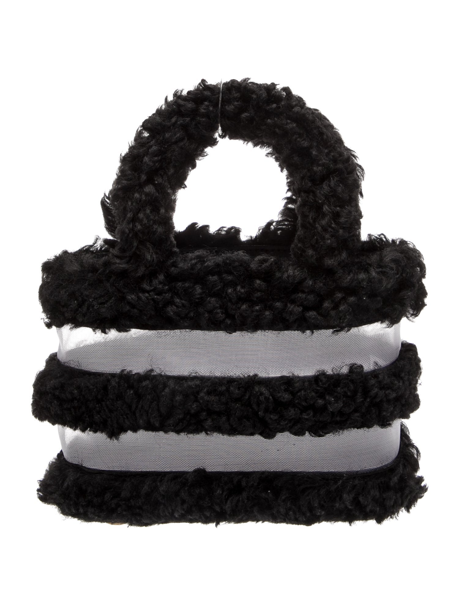 Shearling Top Handle Bag