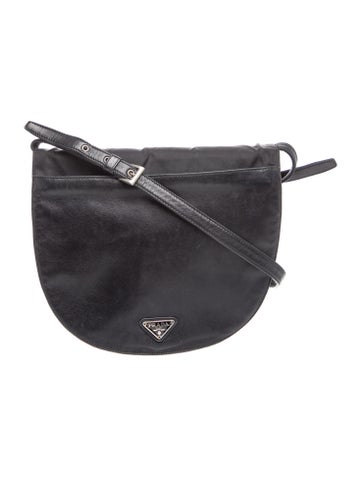 Prada Enameled Metal Triangle Shoulder Bag Vintage