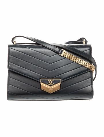 Chevron Medal Flap Bag