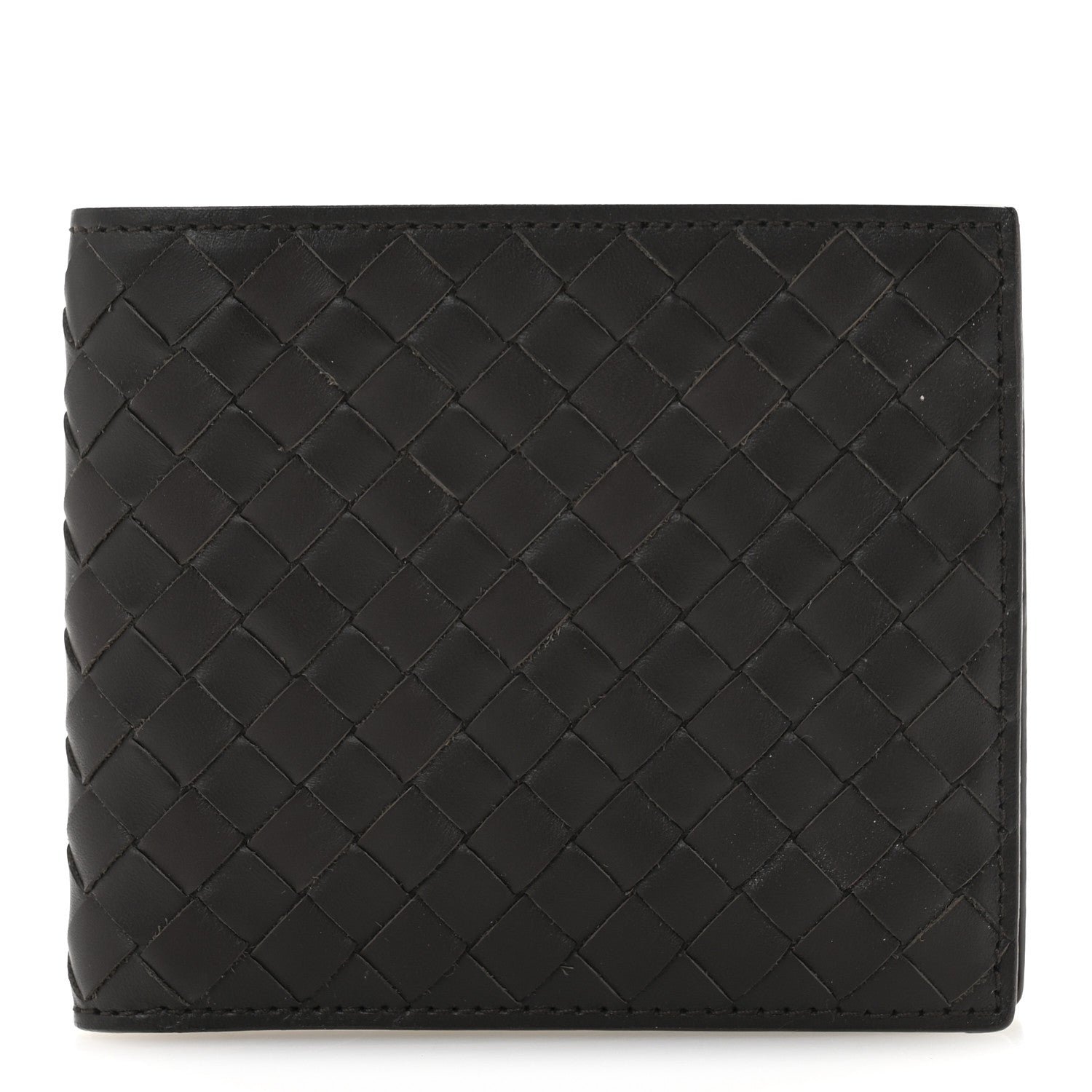 Bottega Veneta Nappa Intrecciato Bi-Fold Wallet Ebano