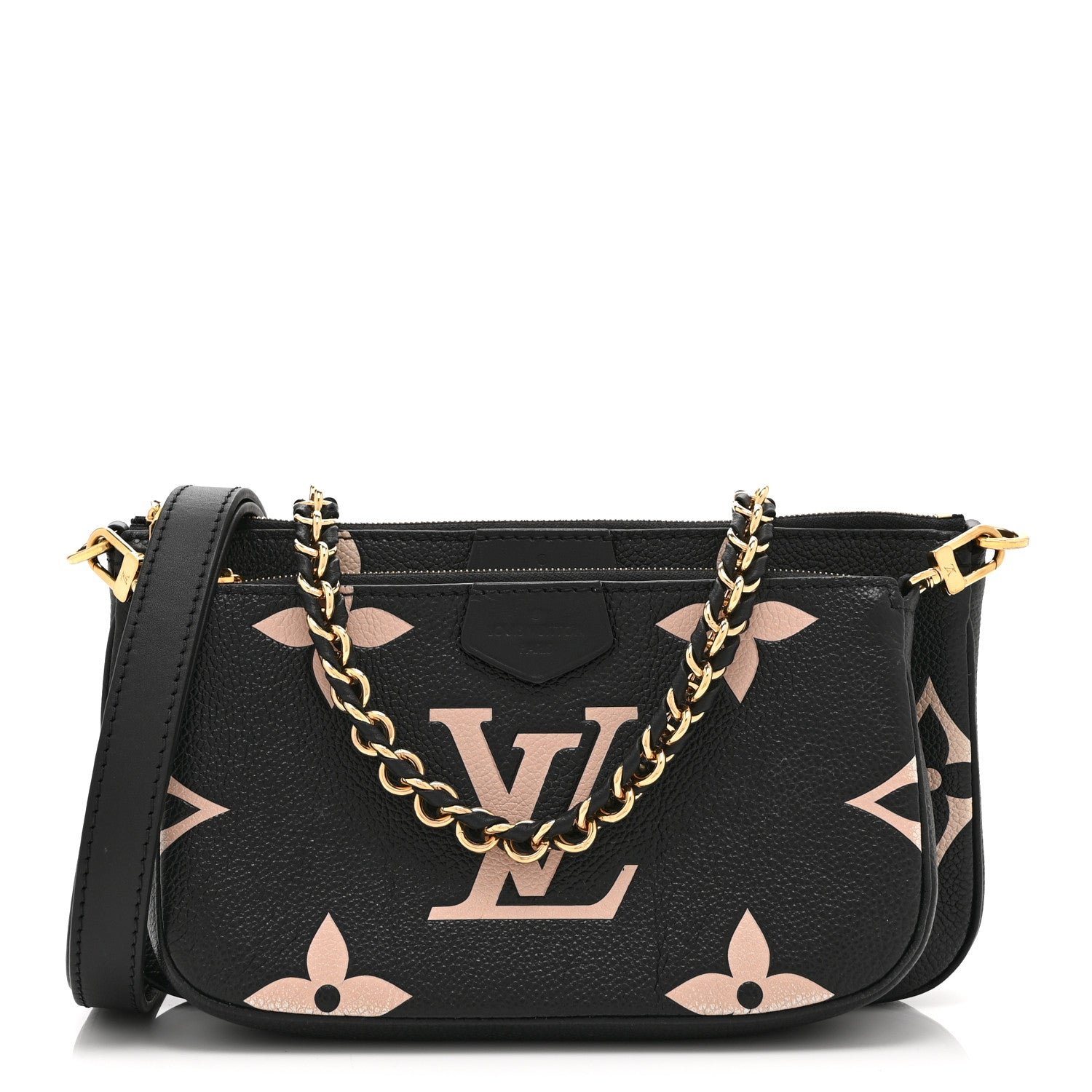 Louis Vuitton Empreinte Monogram Giant Multi Pochette Accessories Black Beige