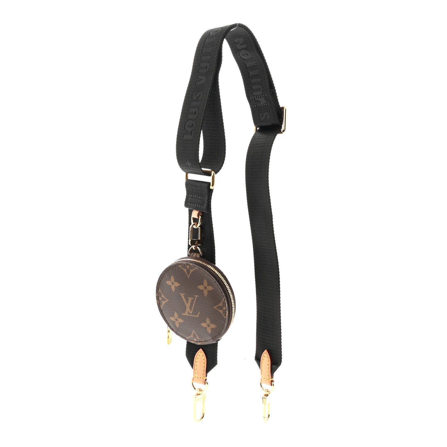 Louis Vuitton Nylon Monogram Strap with Coin Purse Black