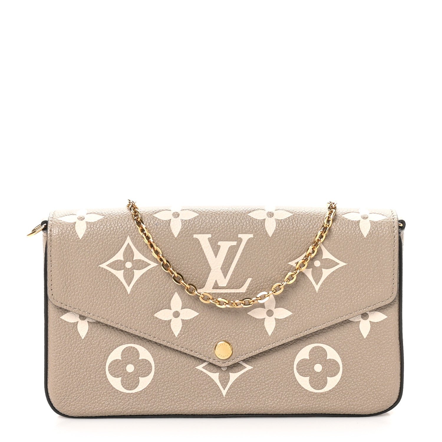 Louis Vuitton Empreinte Monogram Giant Felicie Pochette Tourterelle Creme