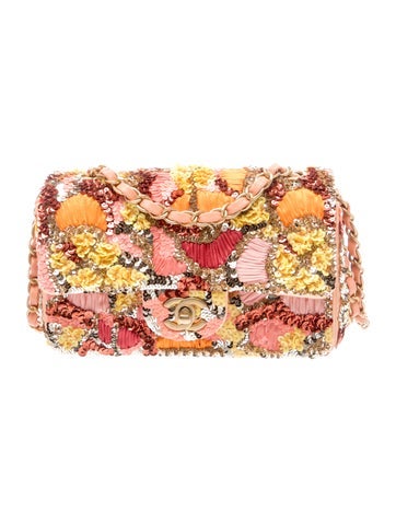 Mini Rectangular Sequin Flap Bag