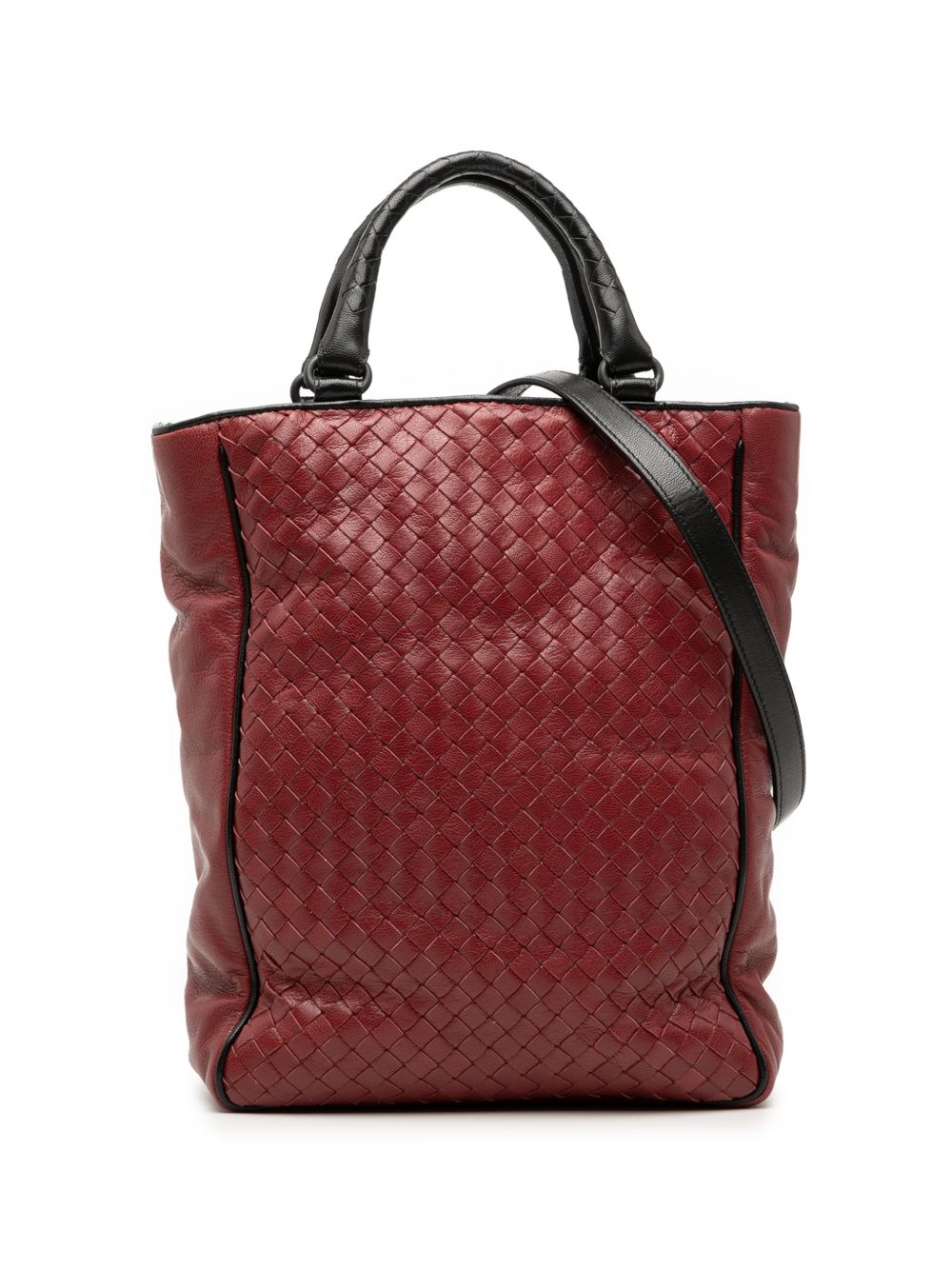 2008 Bicolor Nappa Intrecciato Vertical Convertible satchel