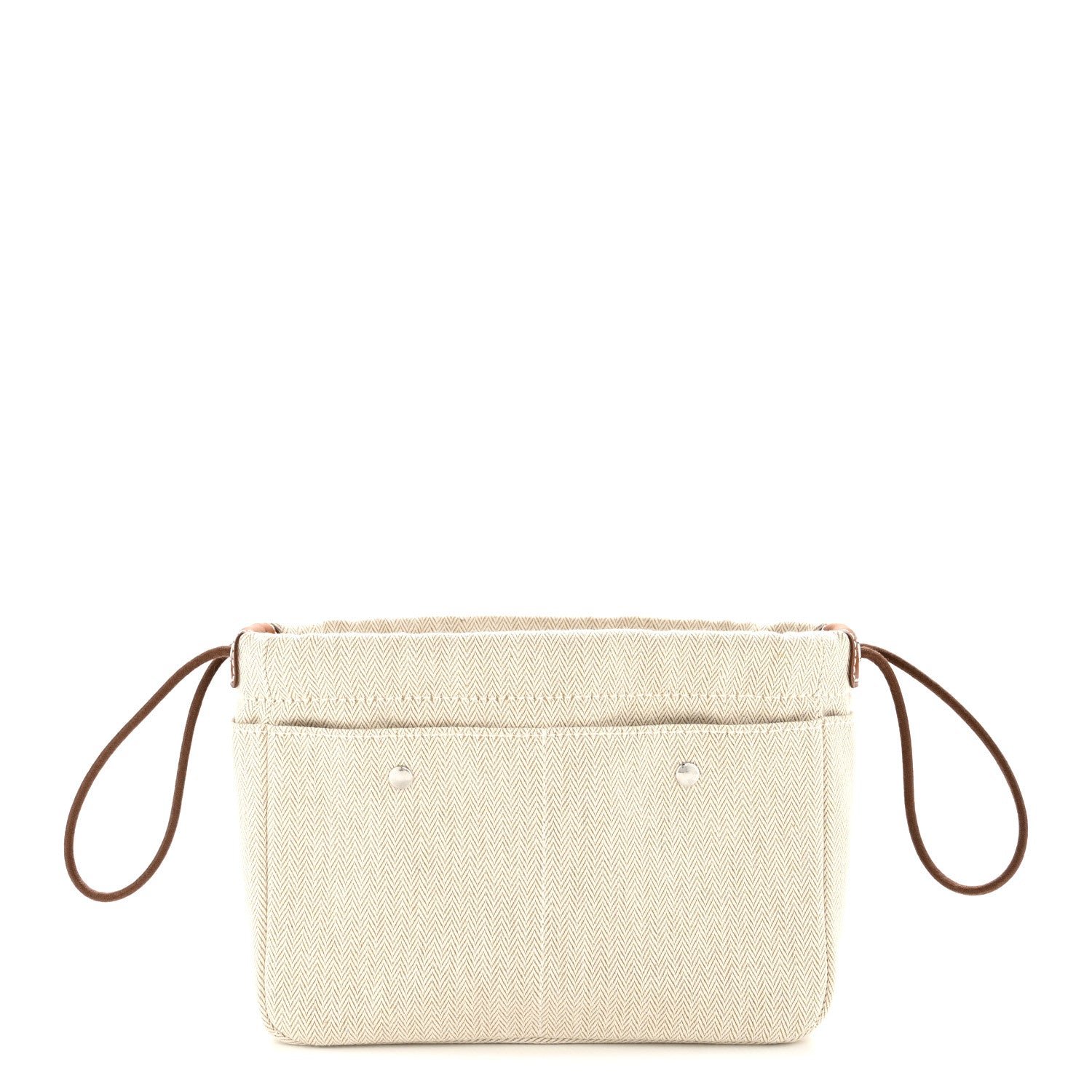 Hermes Canvas Barenia Fourbi 20 PM Pouch Naturel Fauve