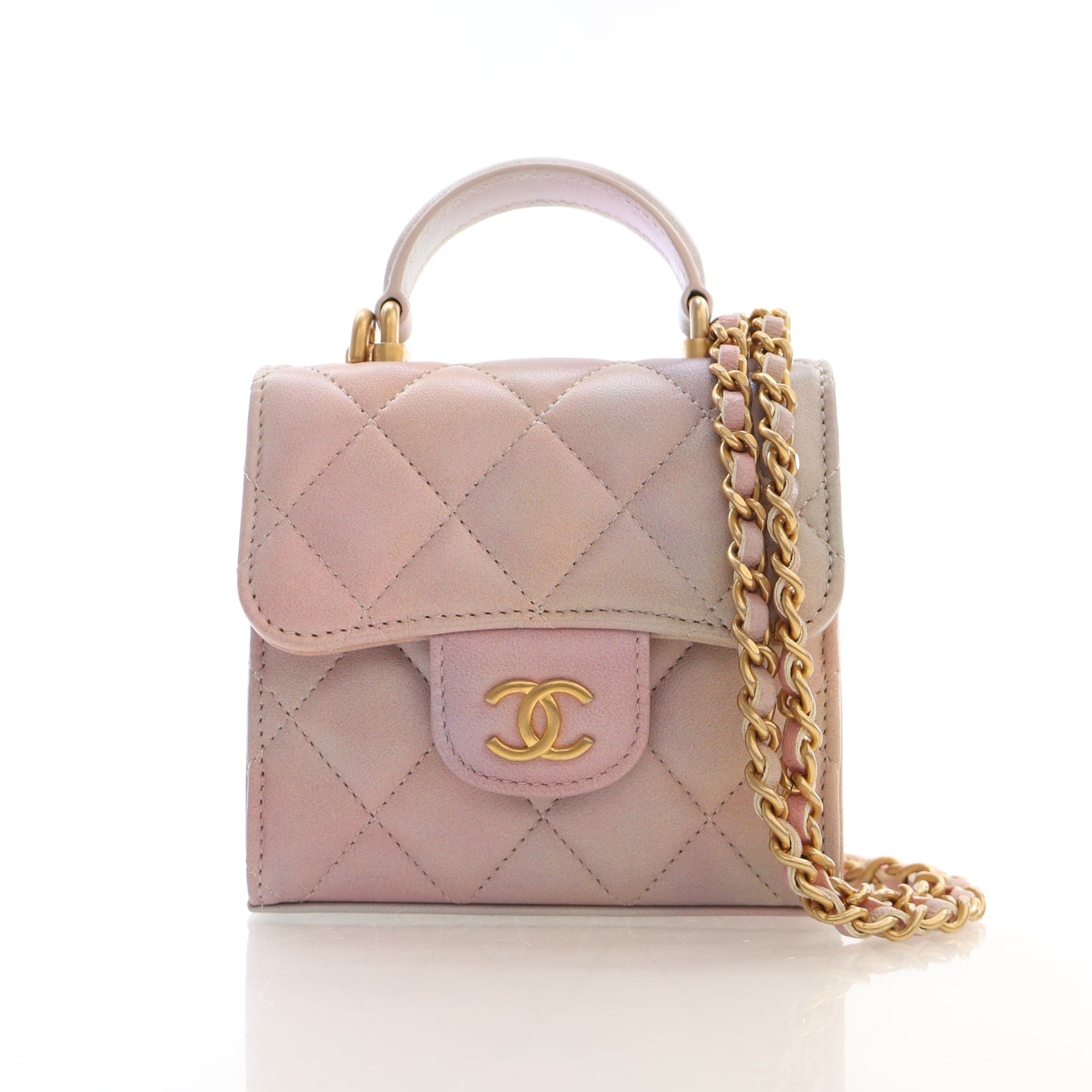 Chanel Mini Lambskin Top Handle Flap Bag