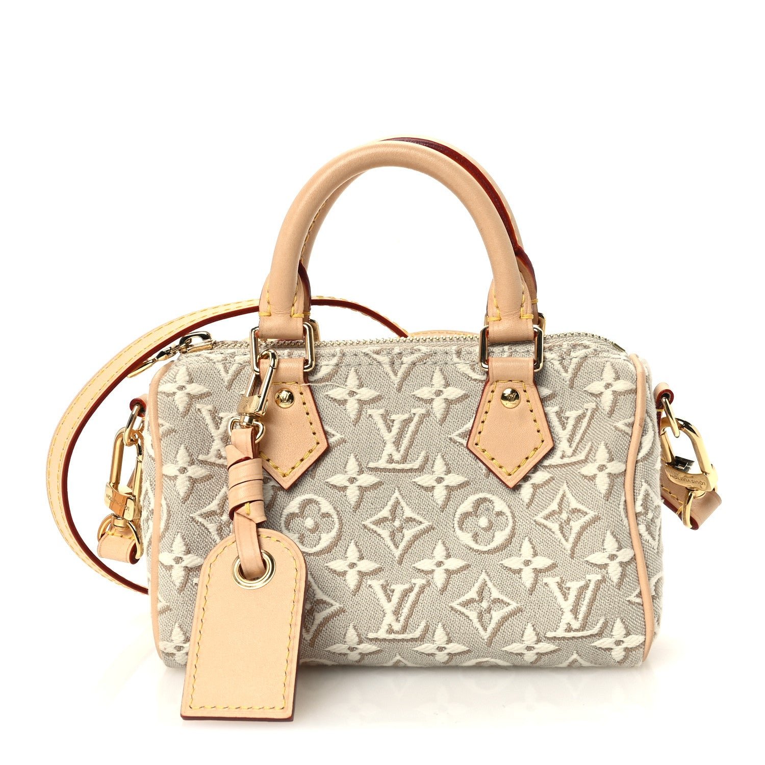 Louis Vuitton Jacquard Monogram Embleme Nano Speedy Peuplier