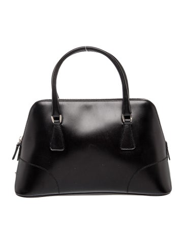 Enameled Metal Triangle Top Handle Bag