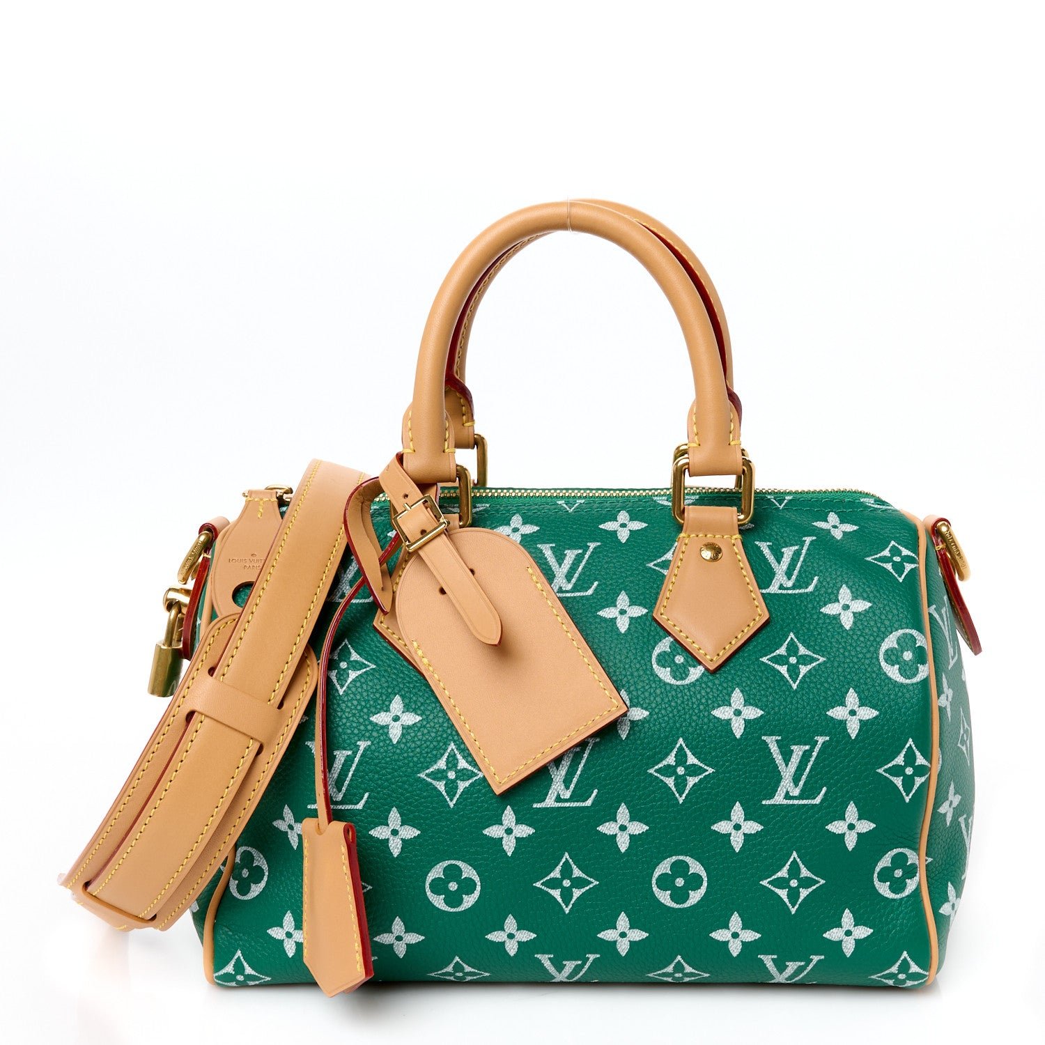Louis Vuitton Calfskin Monogram Speedy P9 Bandouliere 25 Green