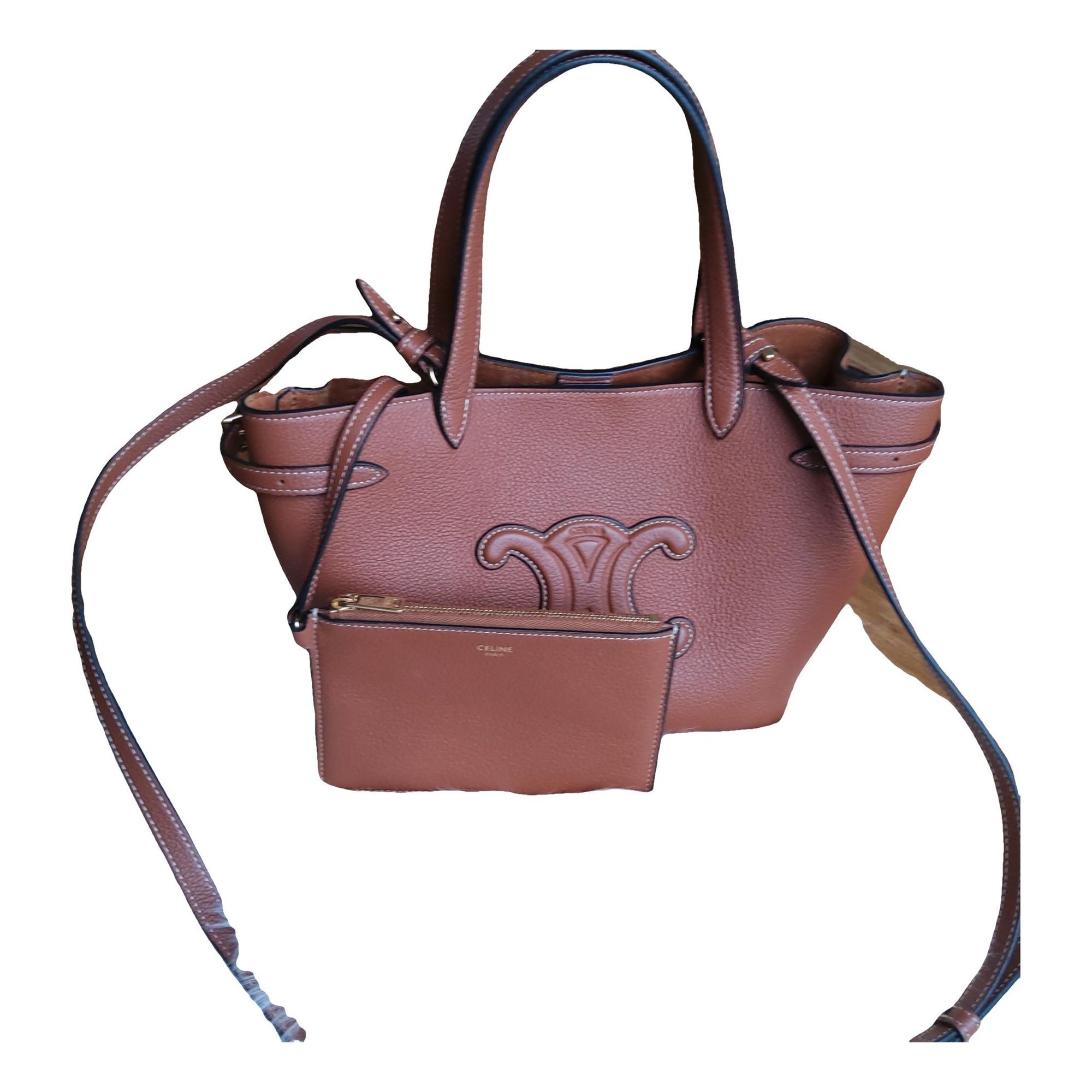 Triomphe leather crossbody bag