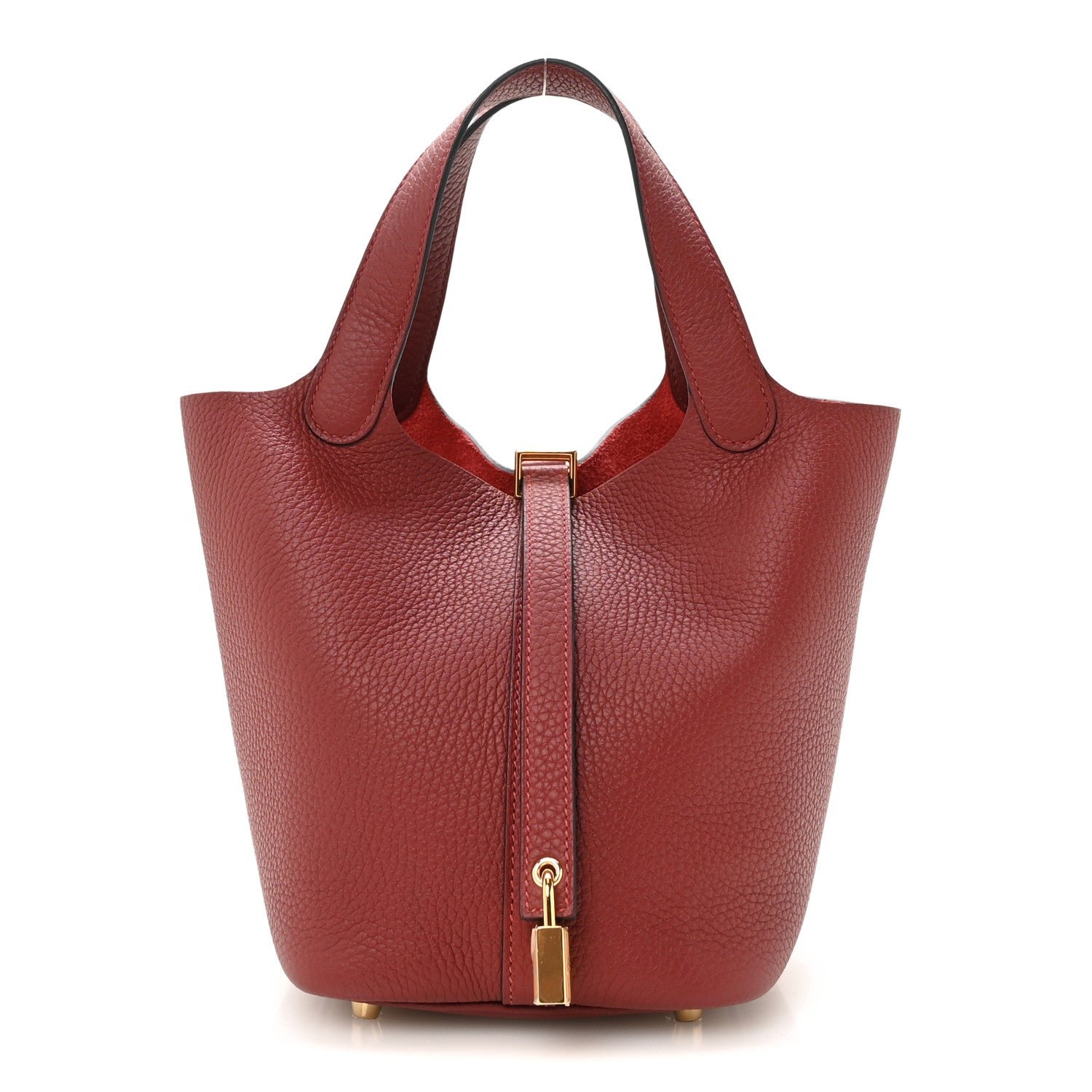 Hermes Taurillon Clemence Picotin Lock 18 PM Rouge H
