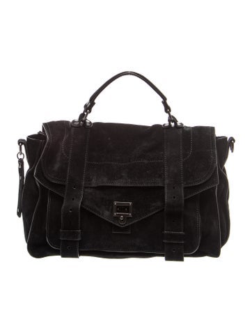Suede Top Handle Bag