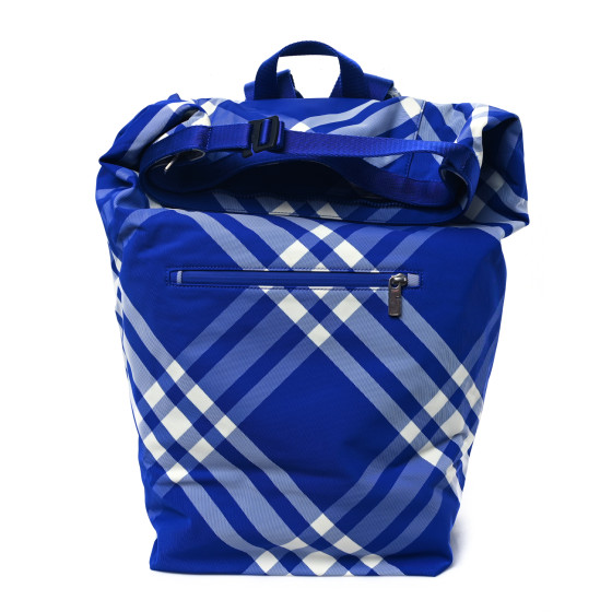 Burberry Nylon Check Roll Backpack Knight