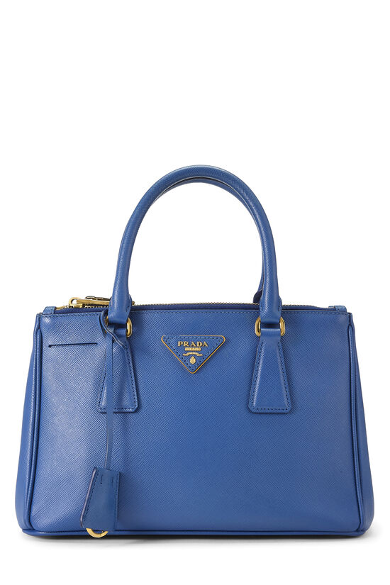 Prada Blue Saffiano Executive Tote Small