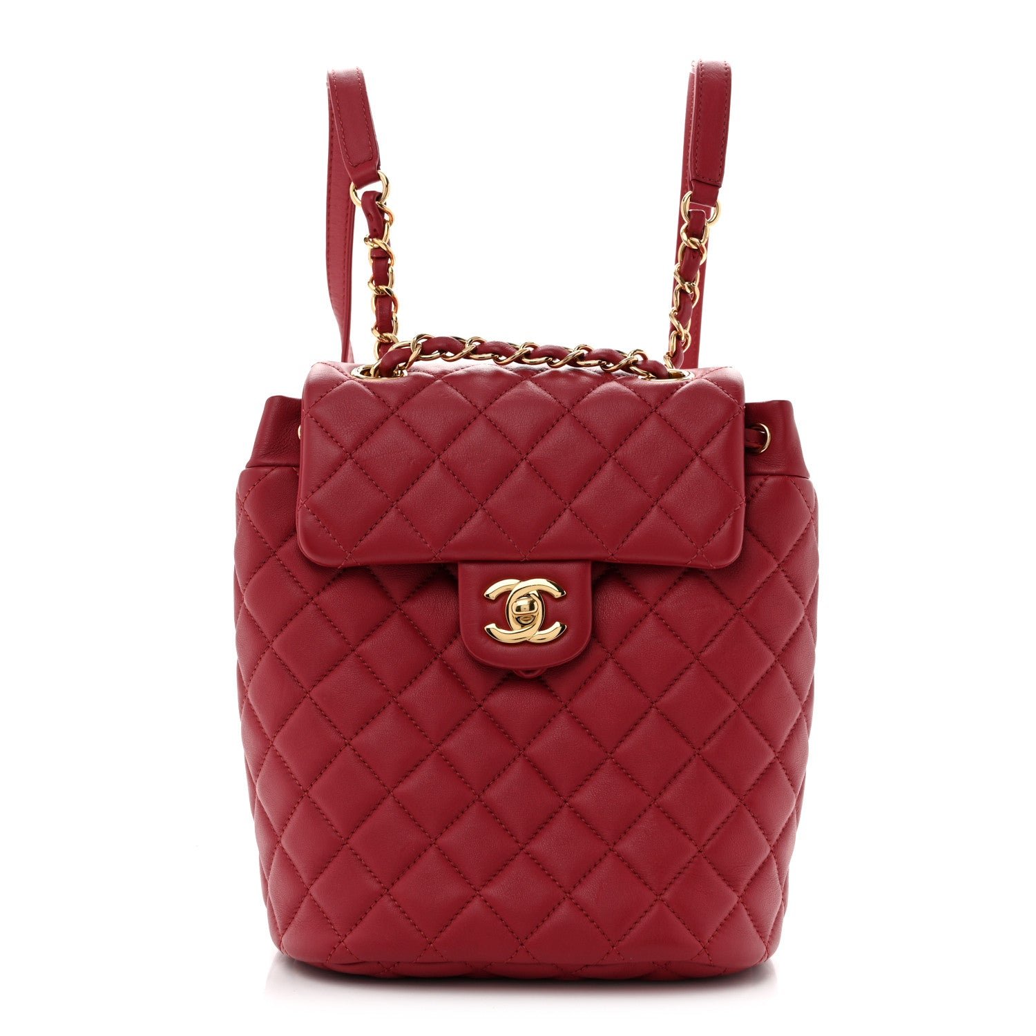 Chanel Calfskin Quilted Mini Urban Spirit Backpack Red