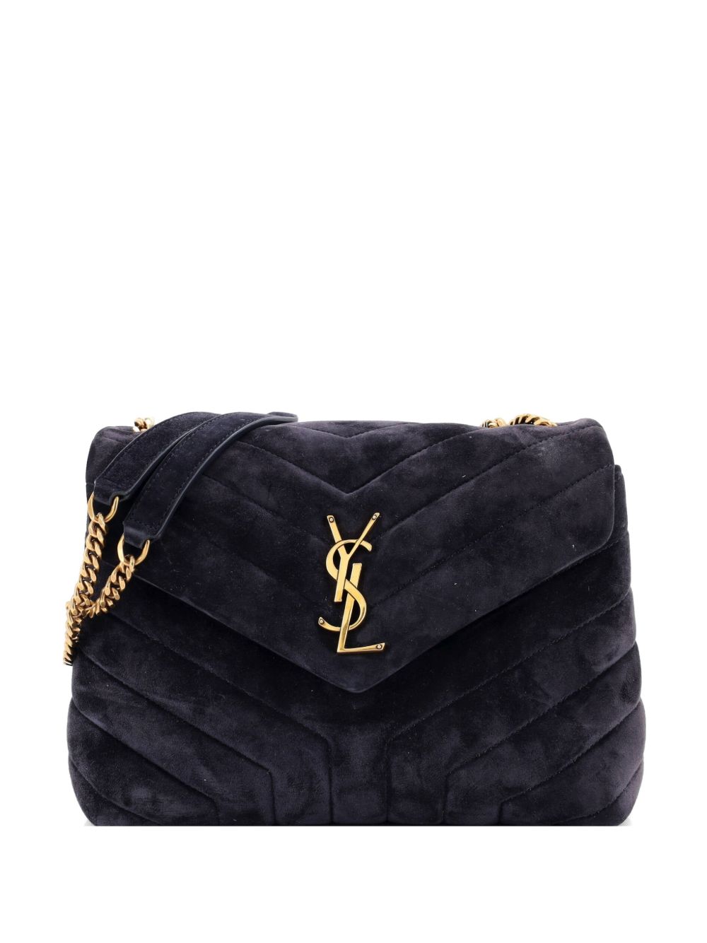 Loulou Matelasse Chevron Suede Small shoulder bag