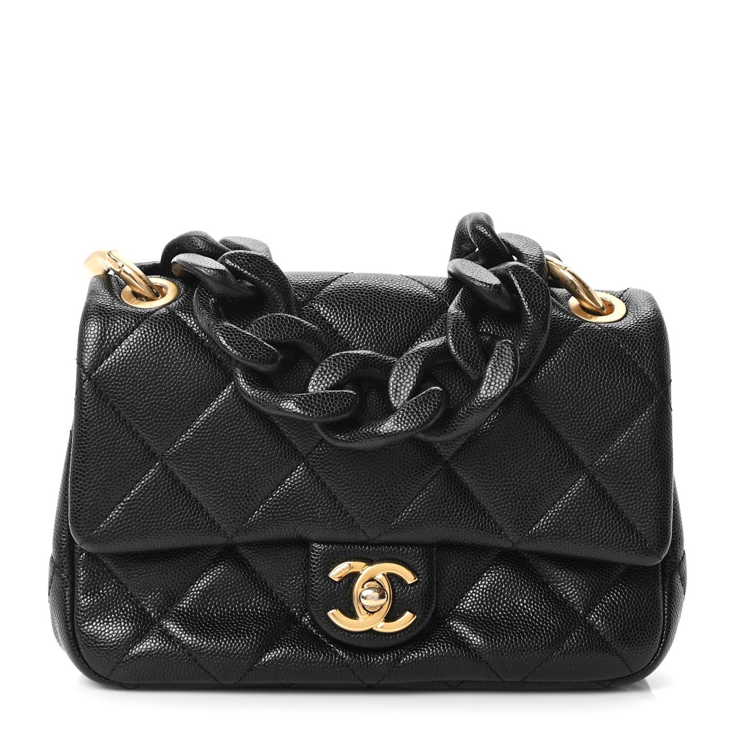 Chanel Caviar Quilted Funky Match Mini Flap Black