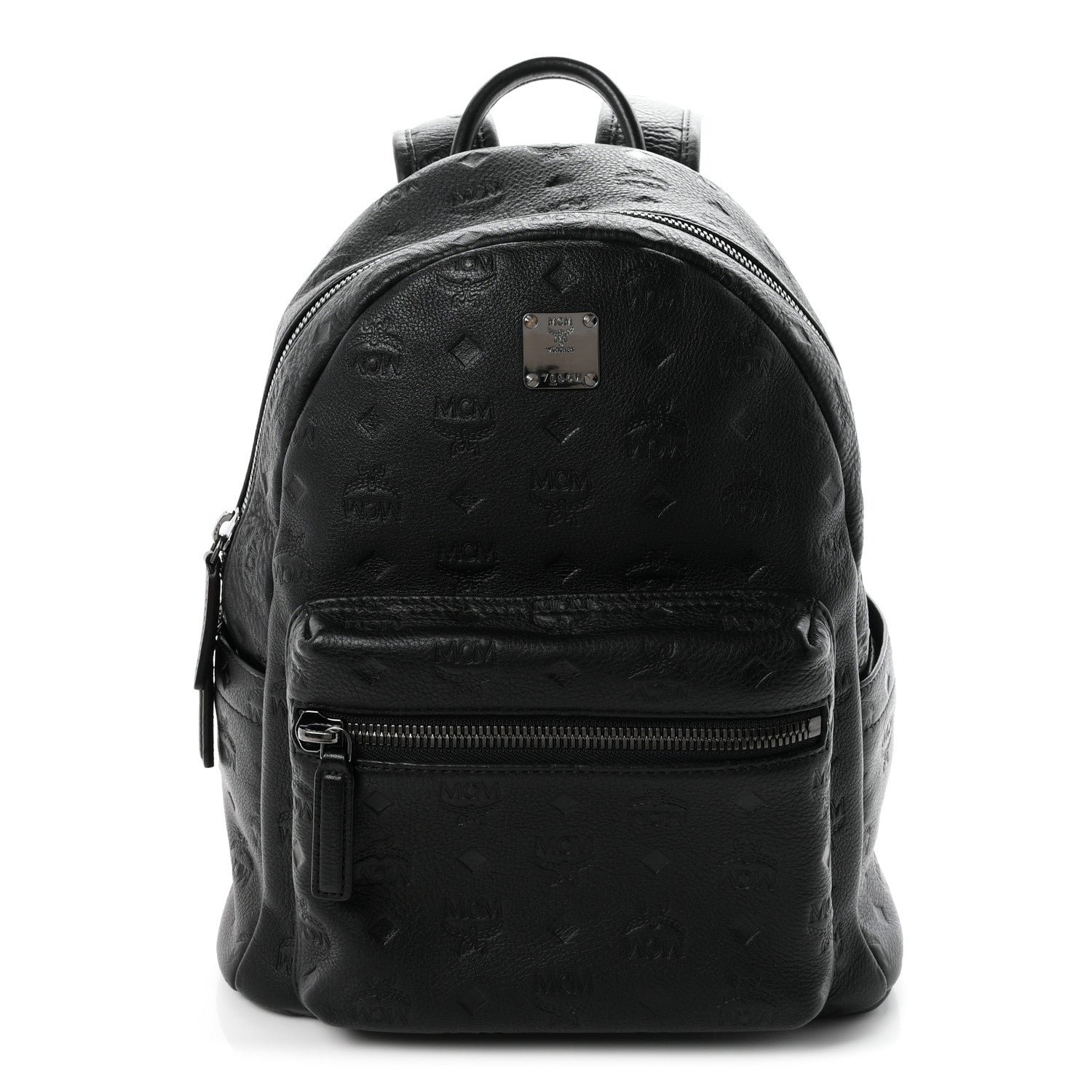 MCM Calfskin Ottomar Small Stark Backpack Black
