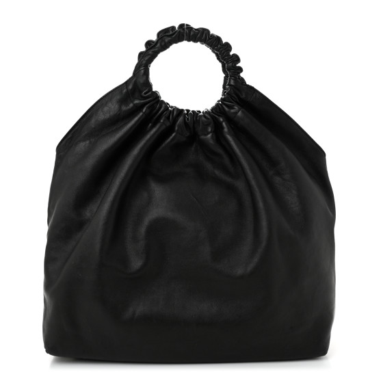 The Row Calfskin Double Circle Bag Black