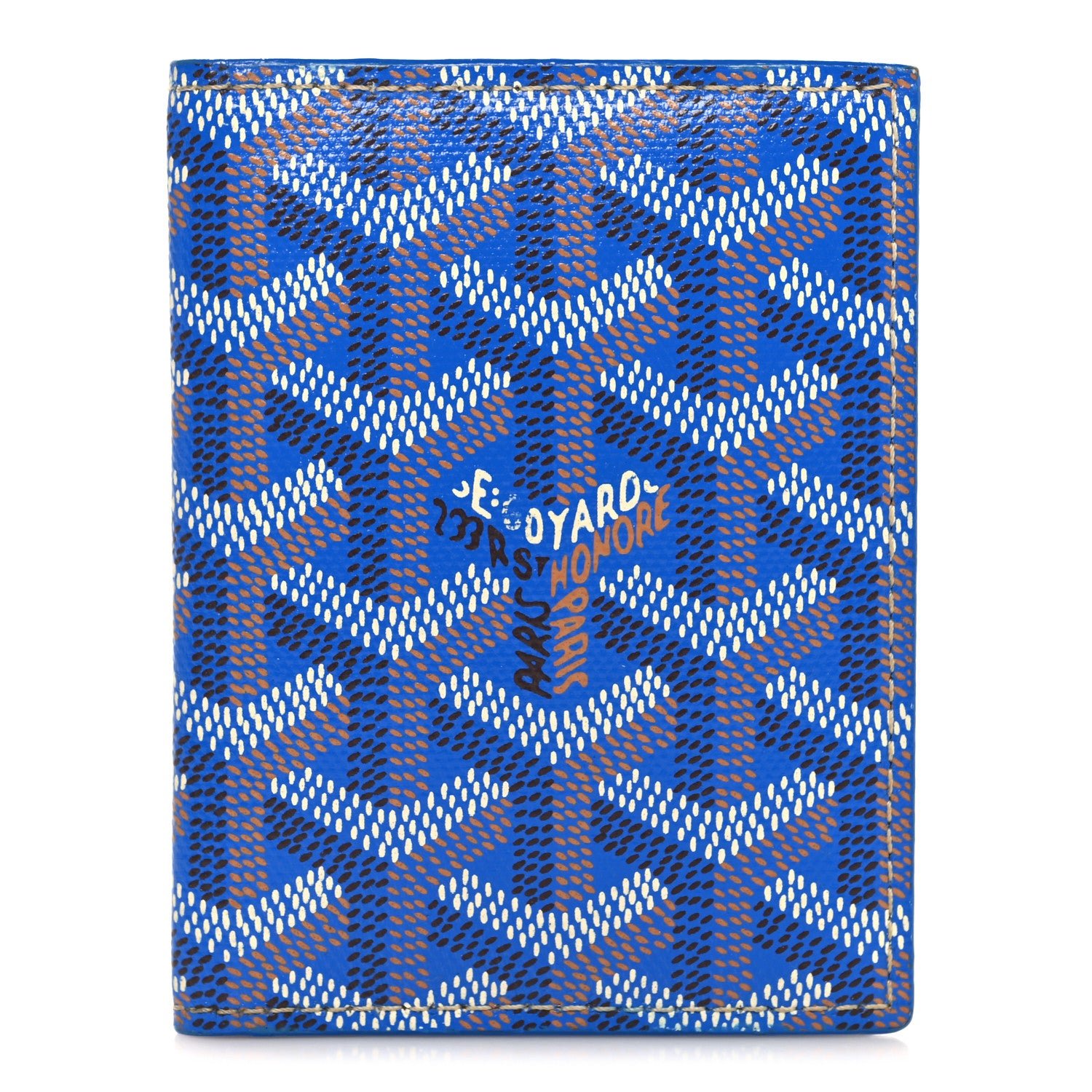 Goyard Goyardine Saint Marc Folding Card Case Sky Blue