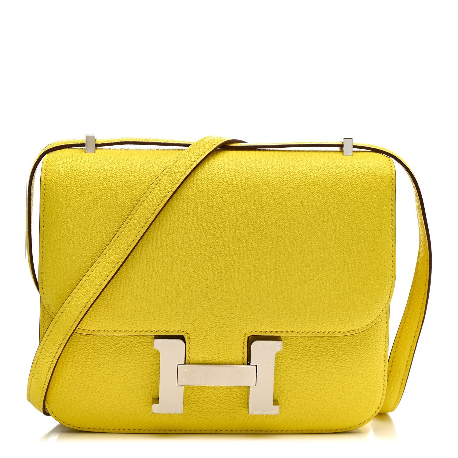 Hermes Chevre Chamkila Constance 18 Jaune Citron