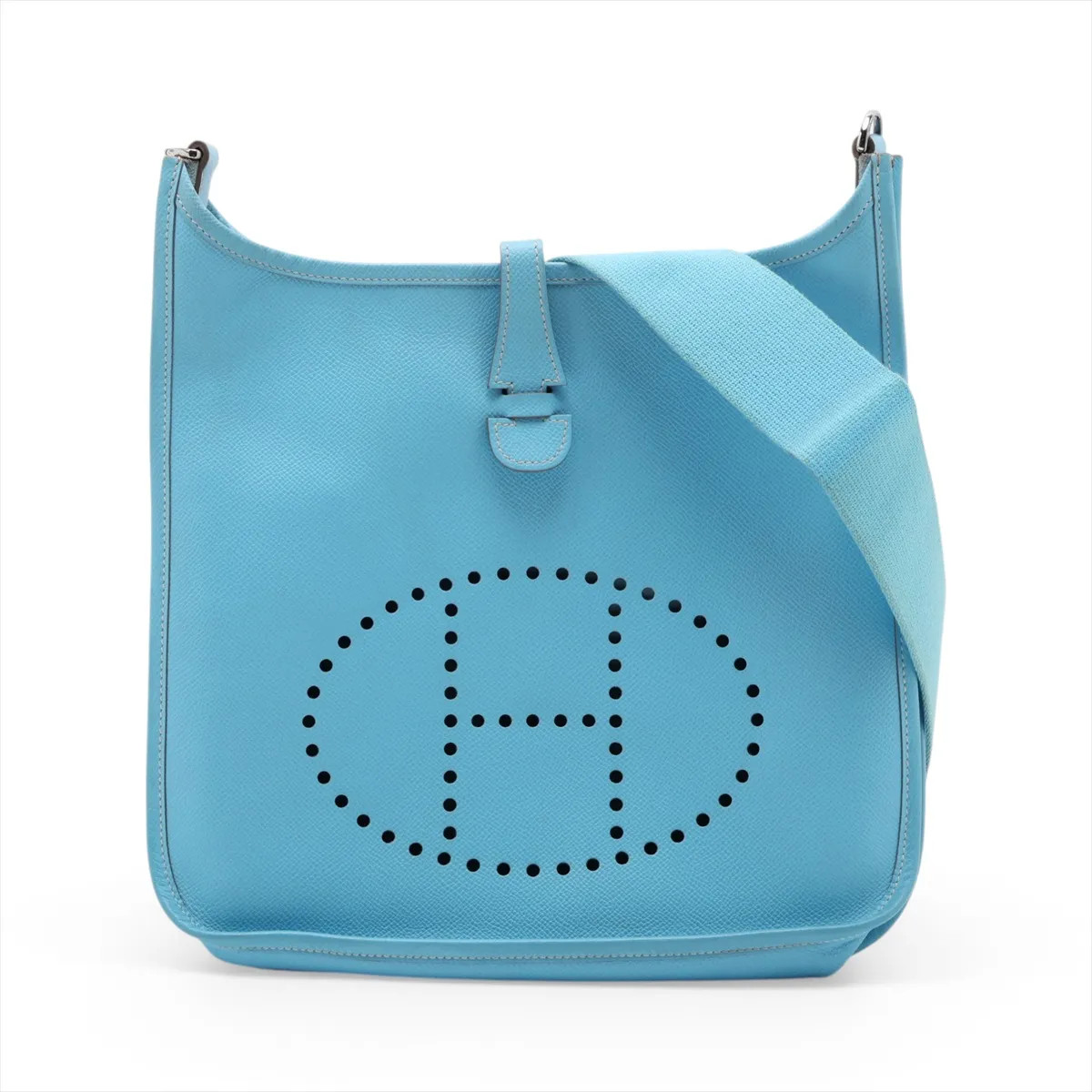 Hermès evelyn 3 29 PM Veau Epsom Celeste Silver Metal Fittings