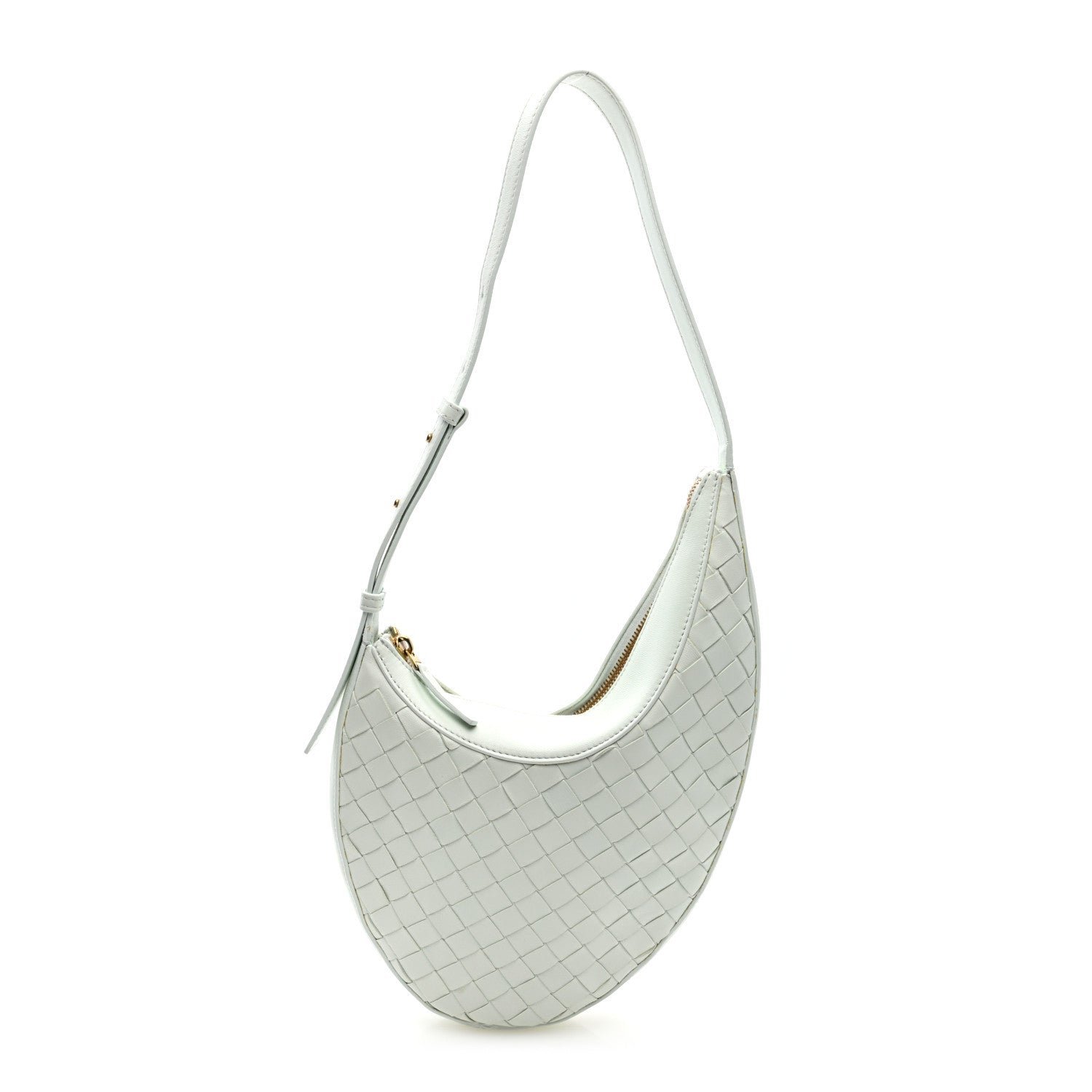 Bottega Veneta Nappa Intrecciato Small Drop Shoulder Bag Glacier