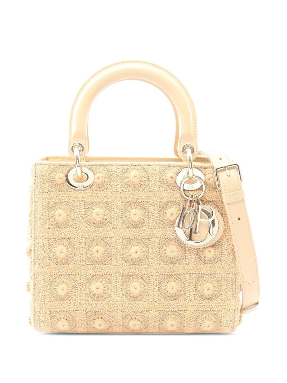 2010-2026 Medium Woven Raffia Lady Dior satchel