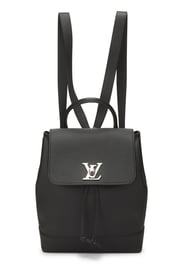 Louis Vuitton Black Leather Lockme Backpack