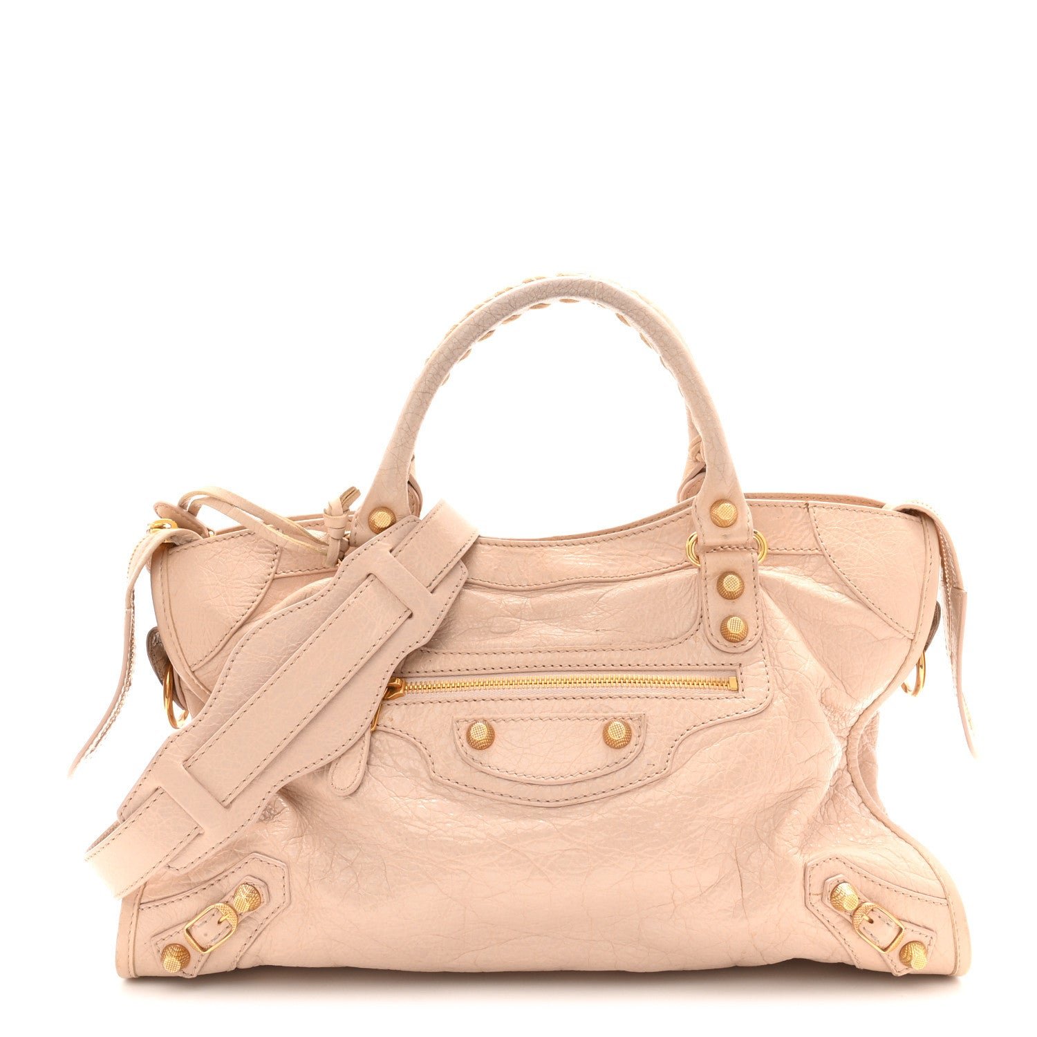 Balenciaga Agneau Giant 12 Gold Hardware City Rose Aubepine Rose Light