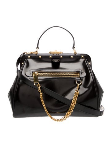 Versace Leather Top Handle Bag