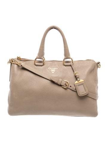 Vitello Daino Leather Shoulder Bag Large