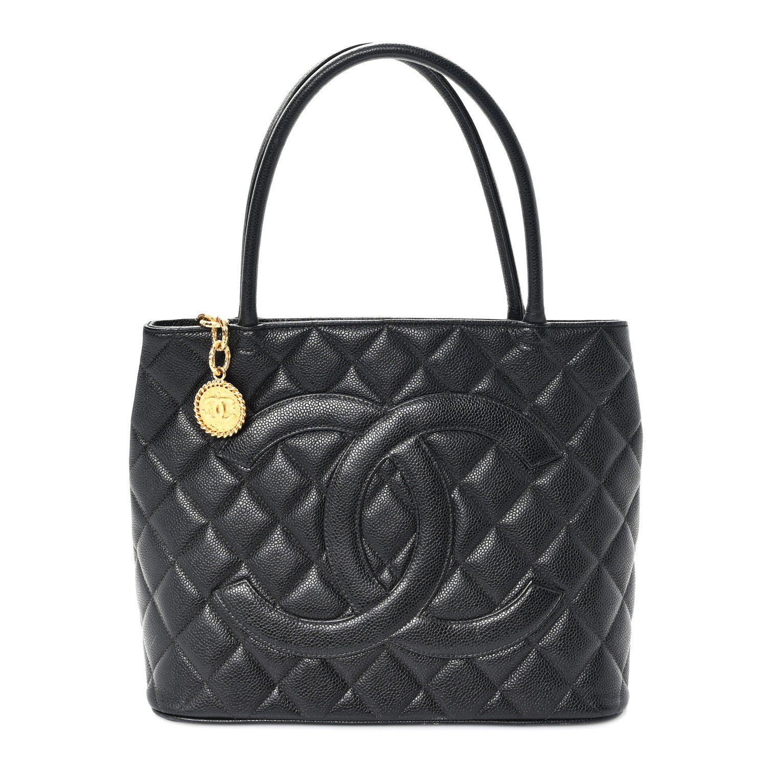 Chanel Caviar Quilted Medallion Tote Black