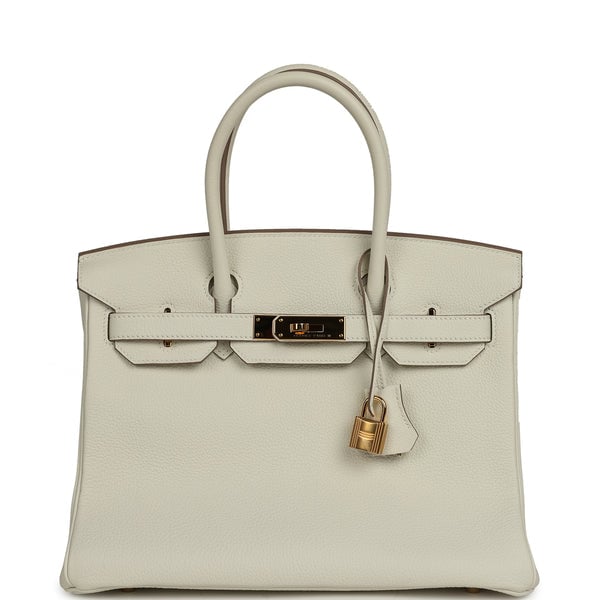 Pre-owned Hermes Birkin 30 Mushroom Togo Gold Hardware