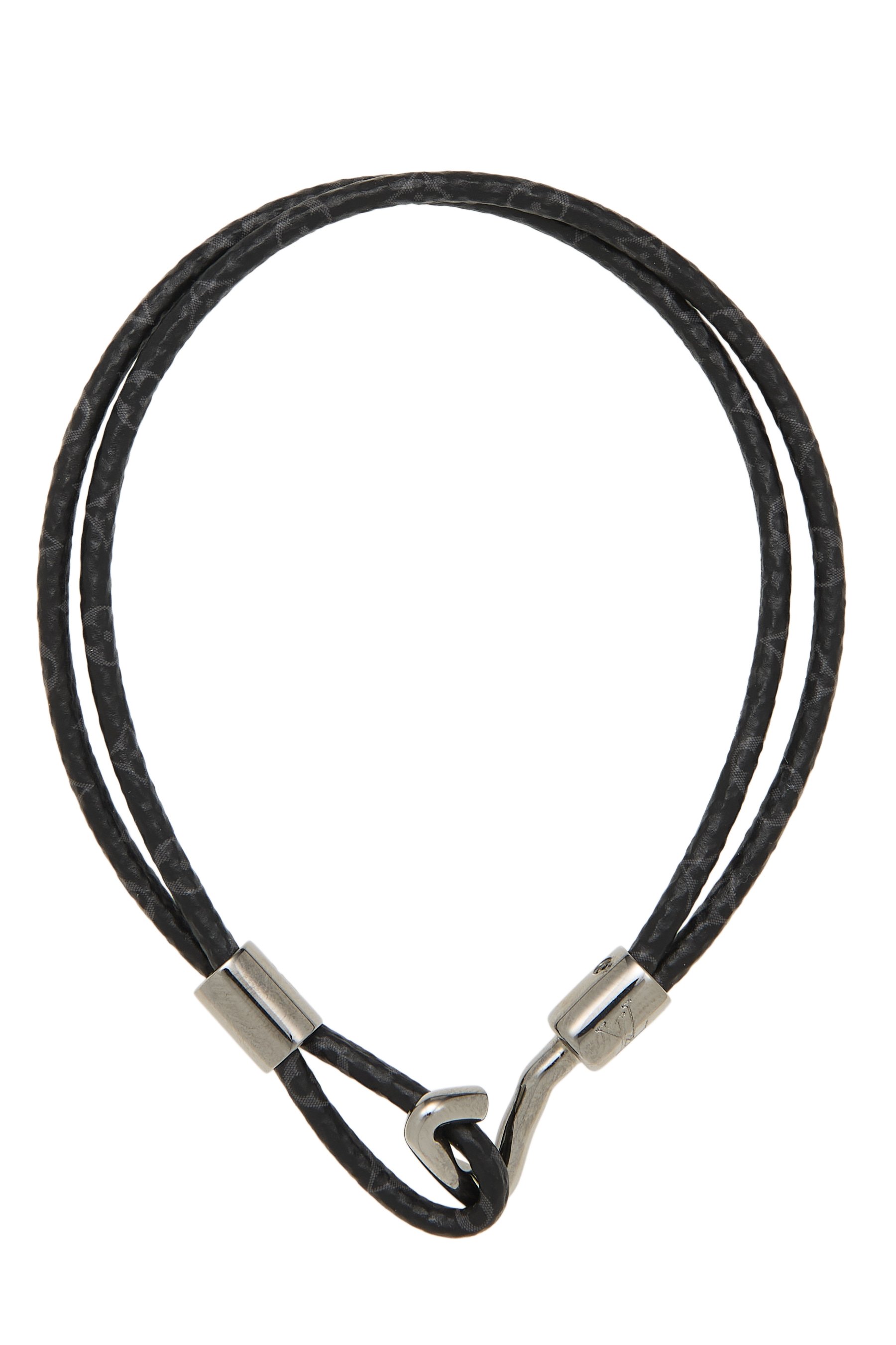 Black Monogram Eclipse Pinlock Bracelet