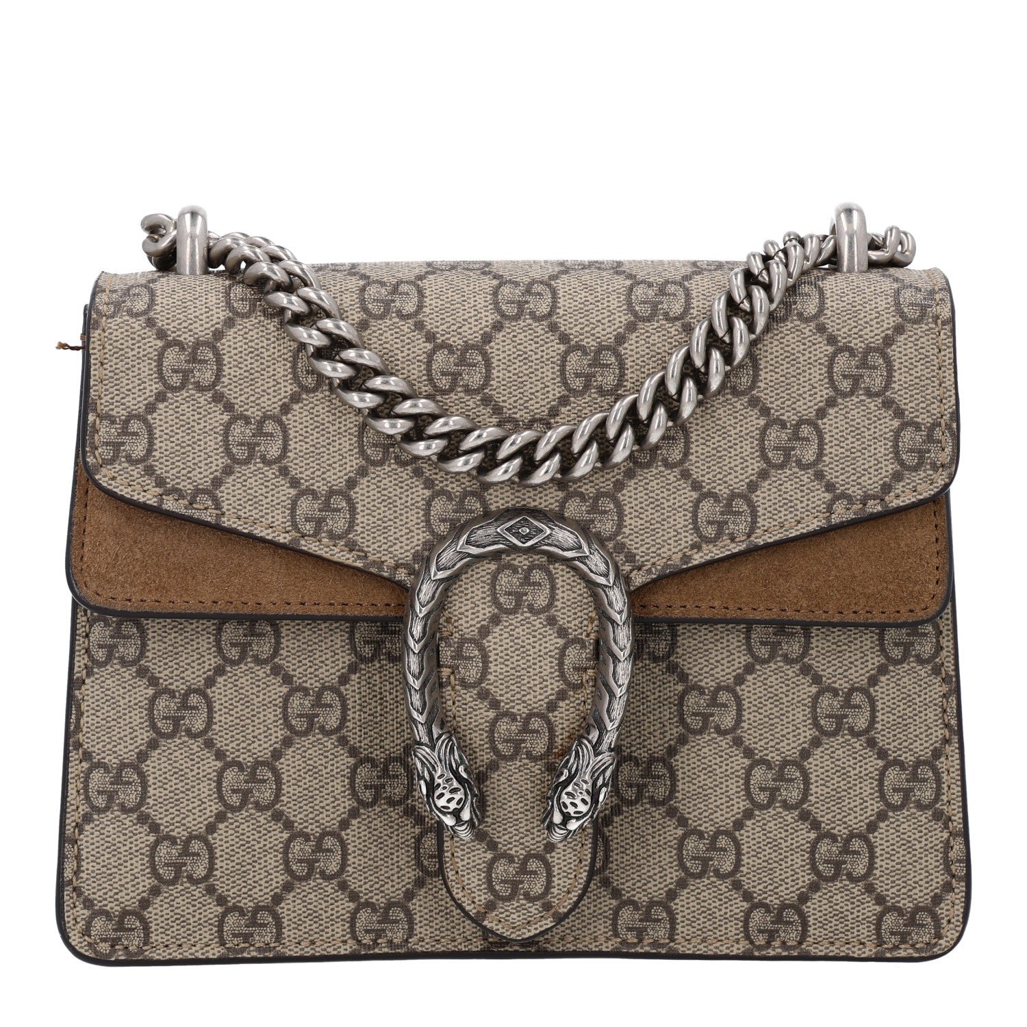 Gucci GG Supreme Monogram Mini Dionysus Shoulder Bag Taupe