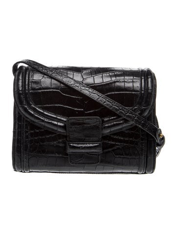Embossed Leather Crossbody Bag
