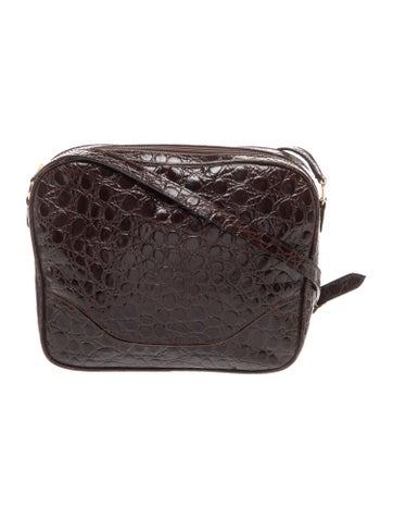 Ferragamo Embossed Leather Shoulder Bag