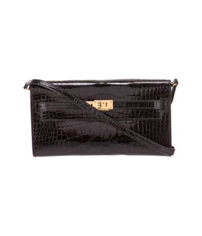 Hermes Shiny Alligator Kelly To Go Wallet