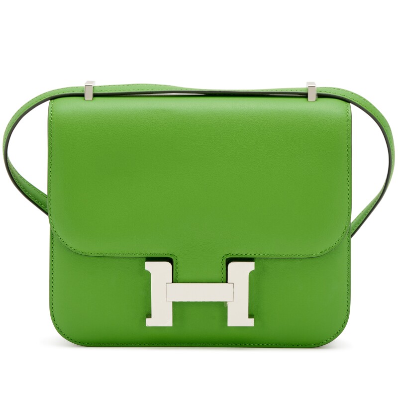 Hermes Vert Yucca Swift Mini Constance 18 Palladium Hardware, 2025
