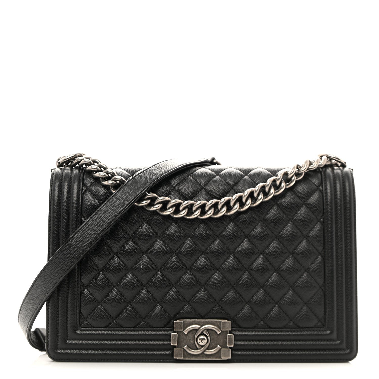 Chanel Caviar Quilted New Medium Boy Flap Black