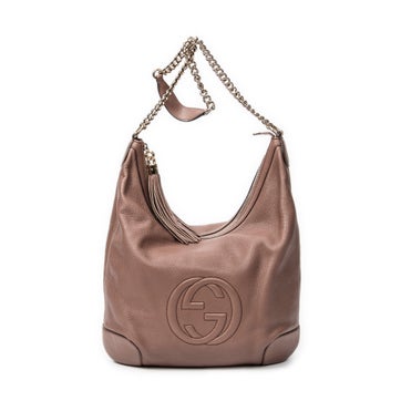 Leather Soho Chain Tassel Hobo