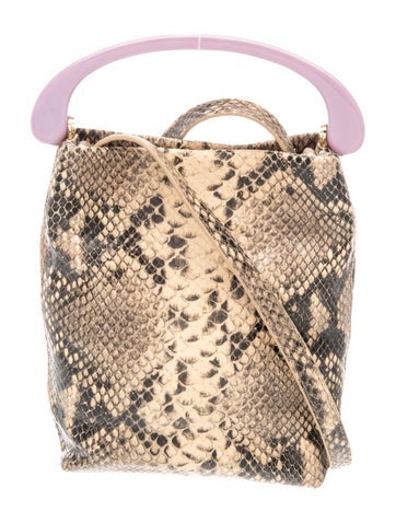 Embossed Leather Top Handle Bag