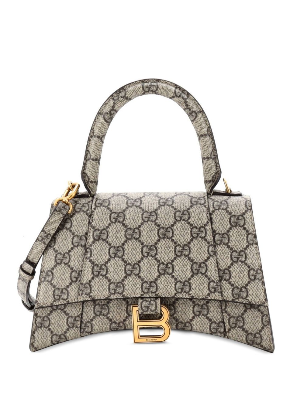 x Balenciaga The Hacker Project Hourglass Top Handle Bag GG Coated Canvas Small shoulder bag