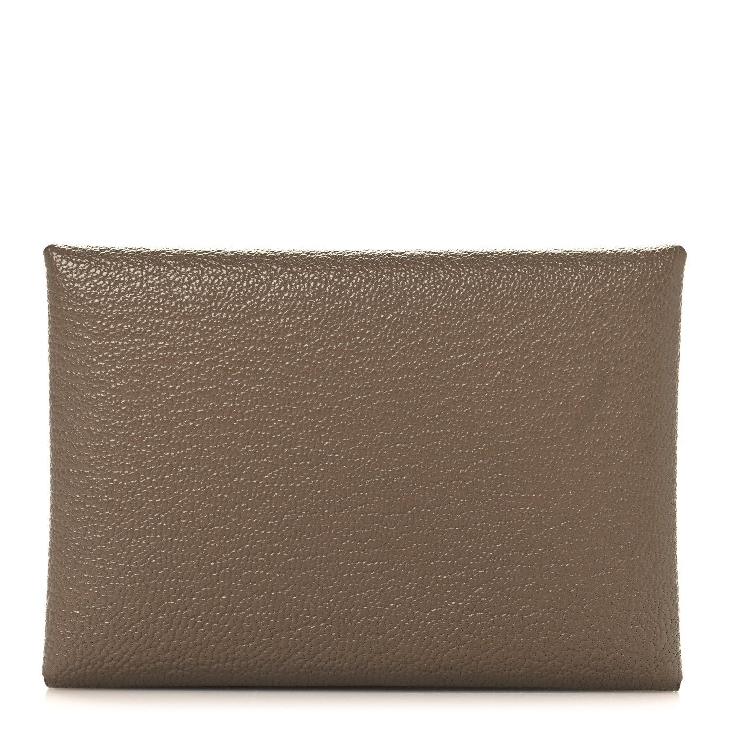 Hermes Epsom Calvi Duo Card Case Etoupe