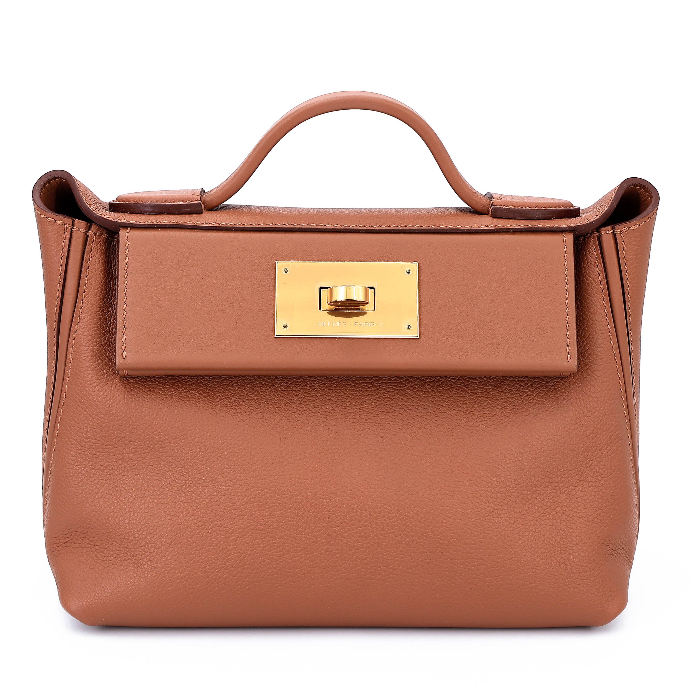 Unused ( Rank NS ) HERMÈS 24/24 - 21 mini Gold (37) Evercolor Swift Gold hardware U (2022)