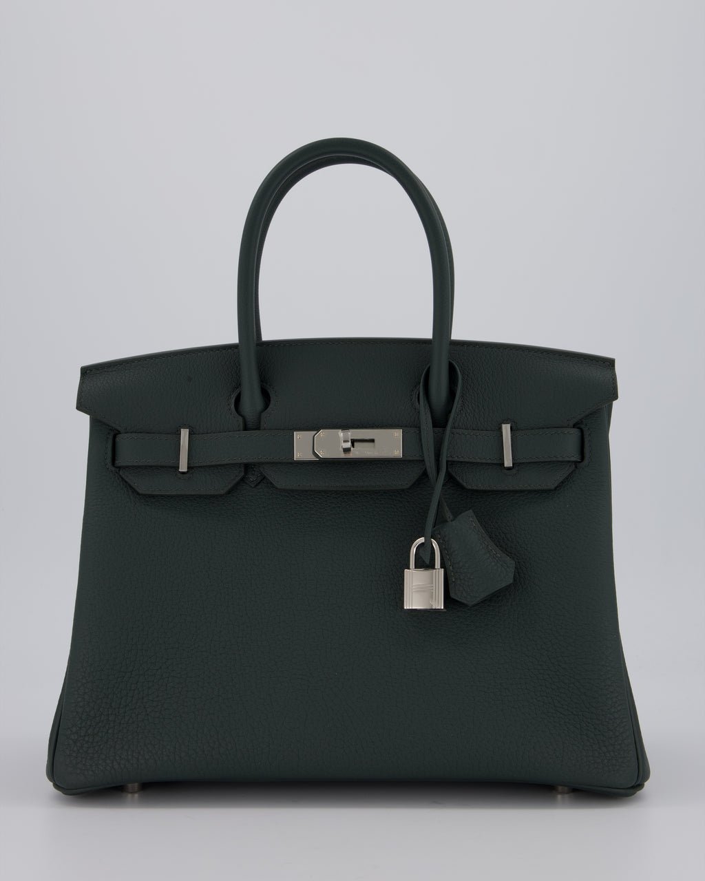 Hermès Birkin 30 Retourne Bag in Vert Mangrove Togo Leather with Palladium Hardware