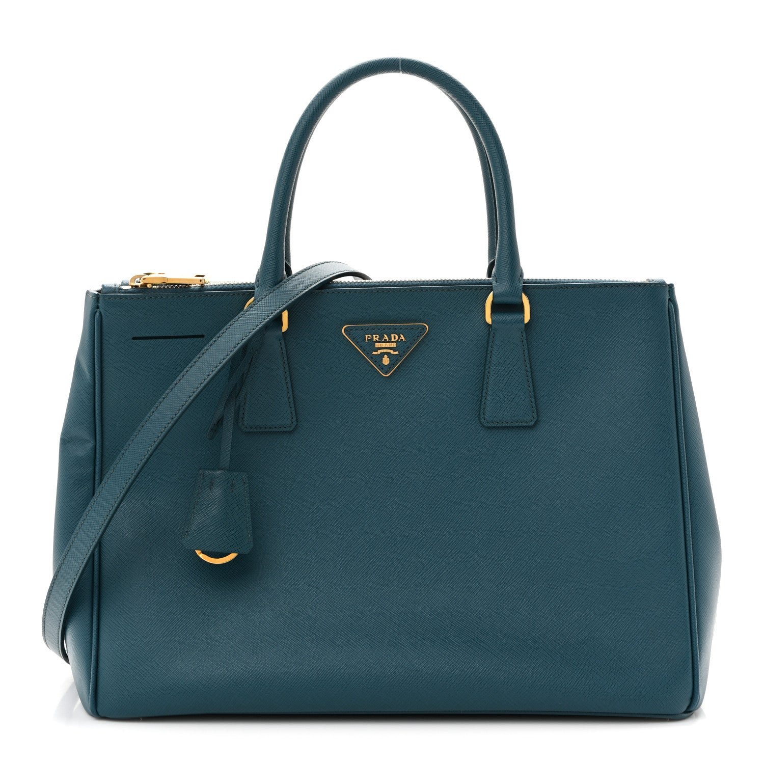 Prada Saffiano Medium Galleria Double Zip Tote Ottanio