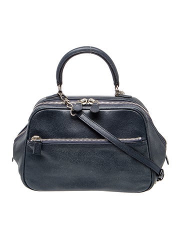 Valextra Leather Top Handle Bag